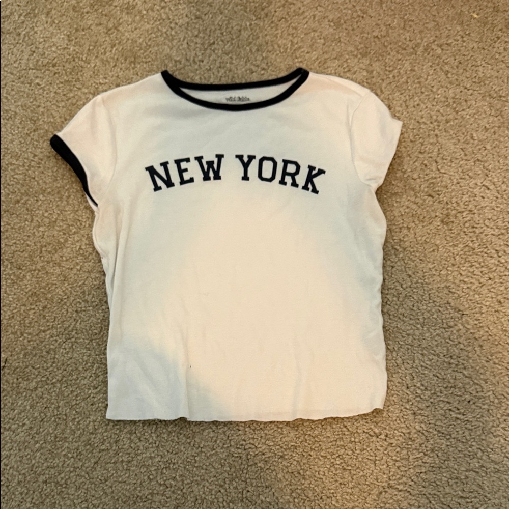 Wild Fable baby' White Tee with Black Trim